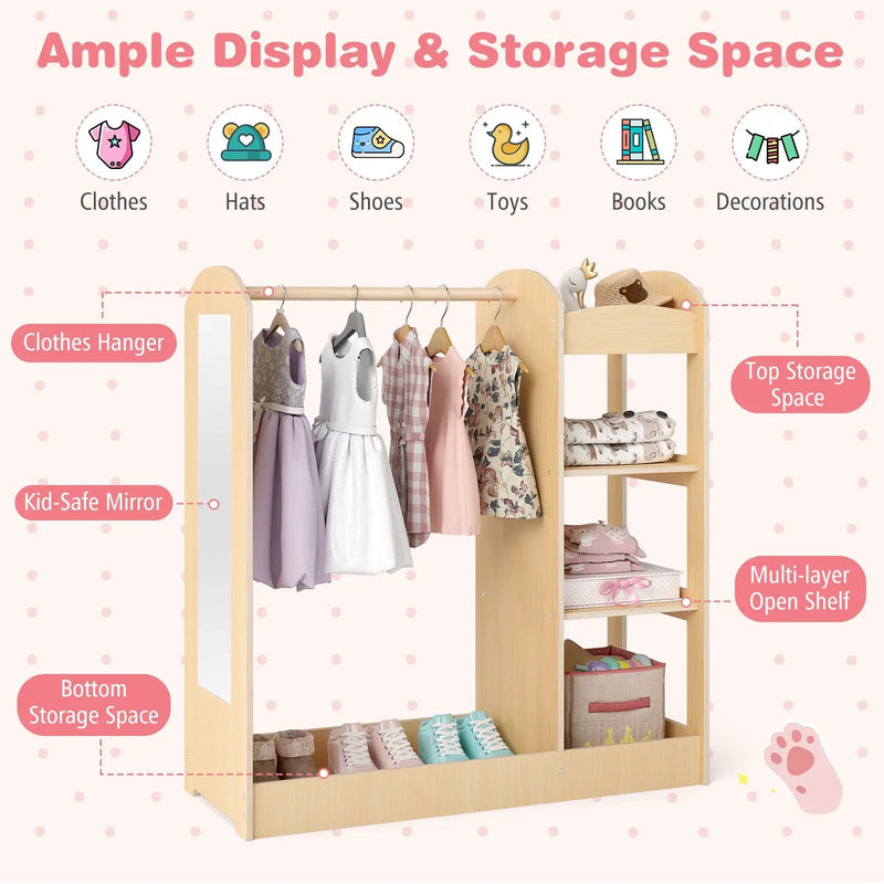 Kids Dress Up Storage with Mirror by DirectDeals