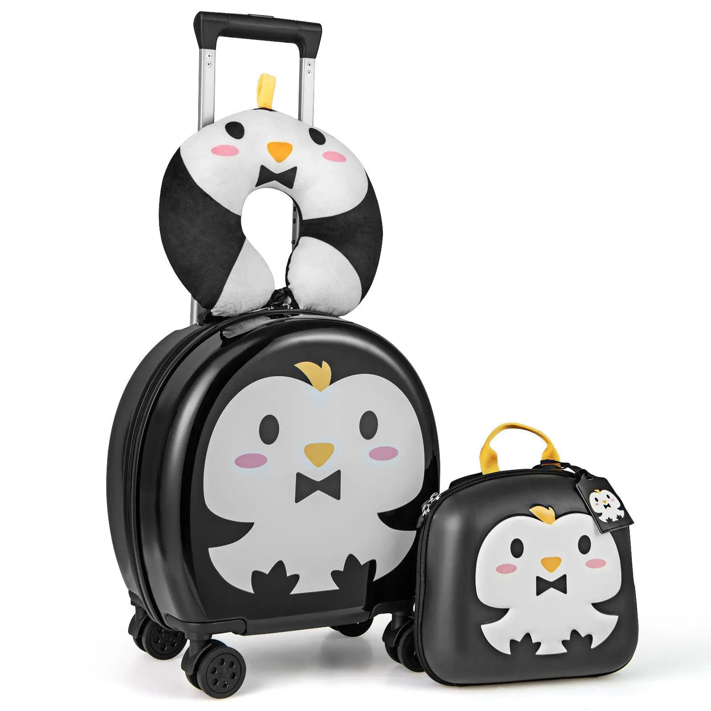 Kids Luggage Set with 14 Inches Carry-on Hardside Spinner Toddler Luggage and 10 Inches Backpack by DirectDeals