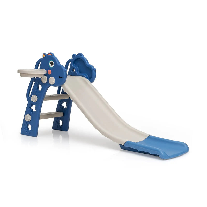 3-in-1 Kids Slide Baby Play Climber Slide Set with Basketball Hoop by DirectDeals
