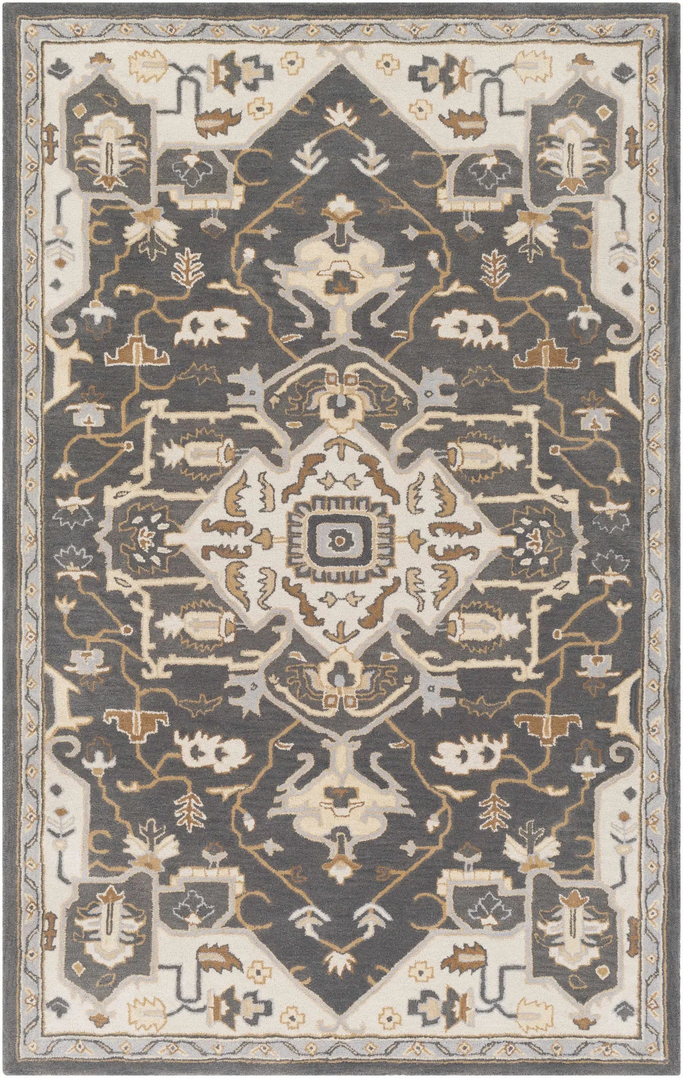 Broomfield Hand Tufted Charcoal 12823 Area Rug - Clearance by Boutique Rugs