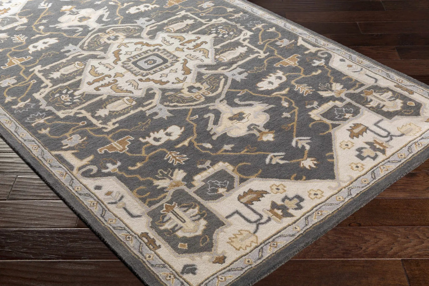 Broomfield Hand Tufted Charcoal 12823 Area Rug - Clearance by Boutique Rugs