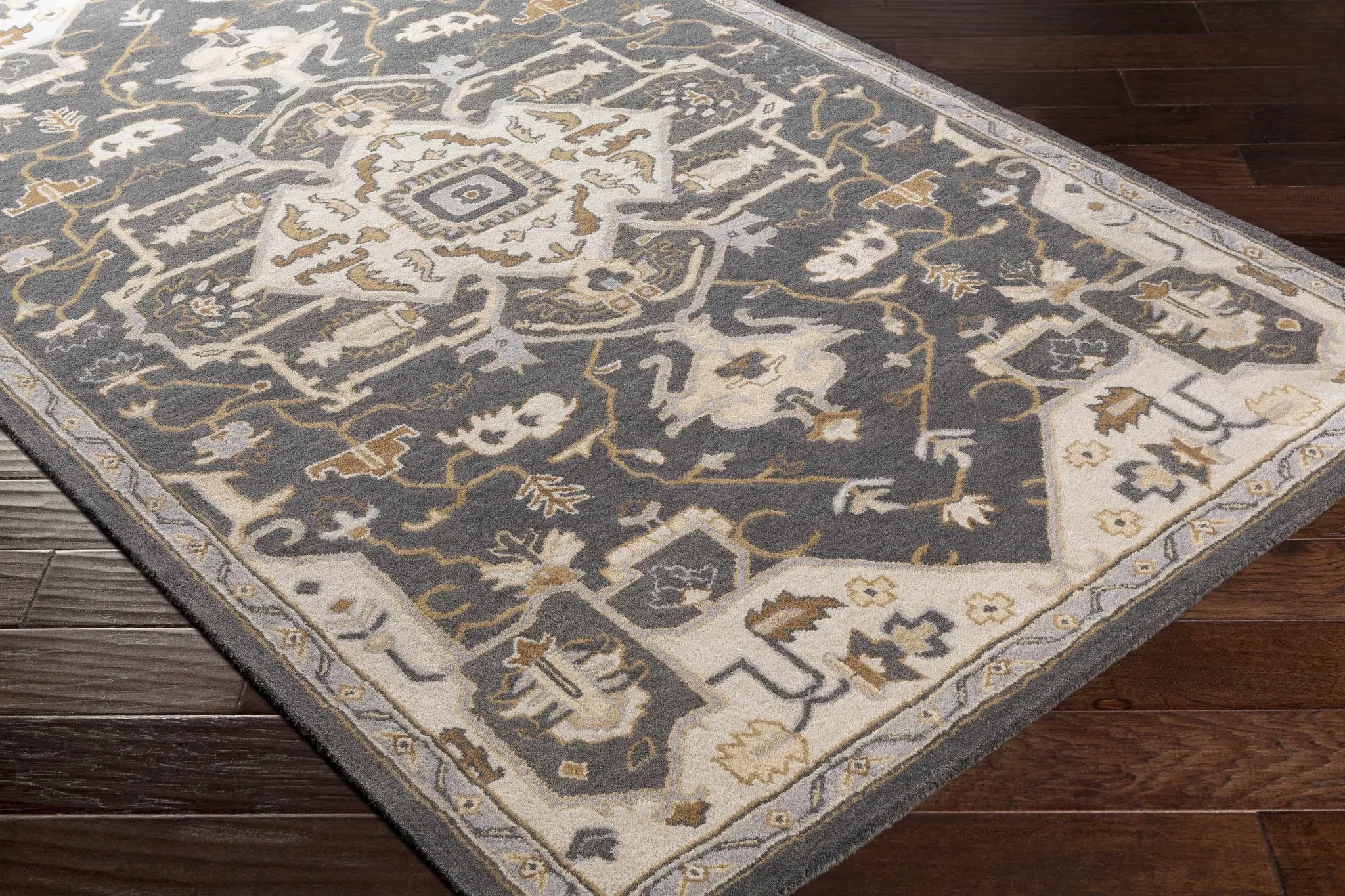 Broomfield Hand Tufted Charcoal 12823 Area Rug - Clearance by Boutique Rugs