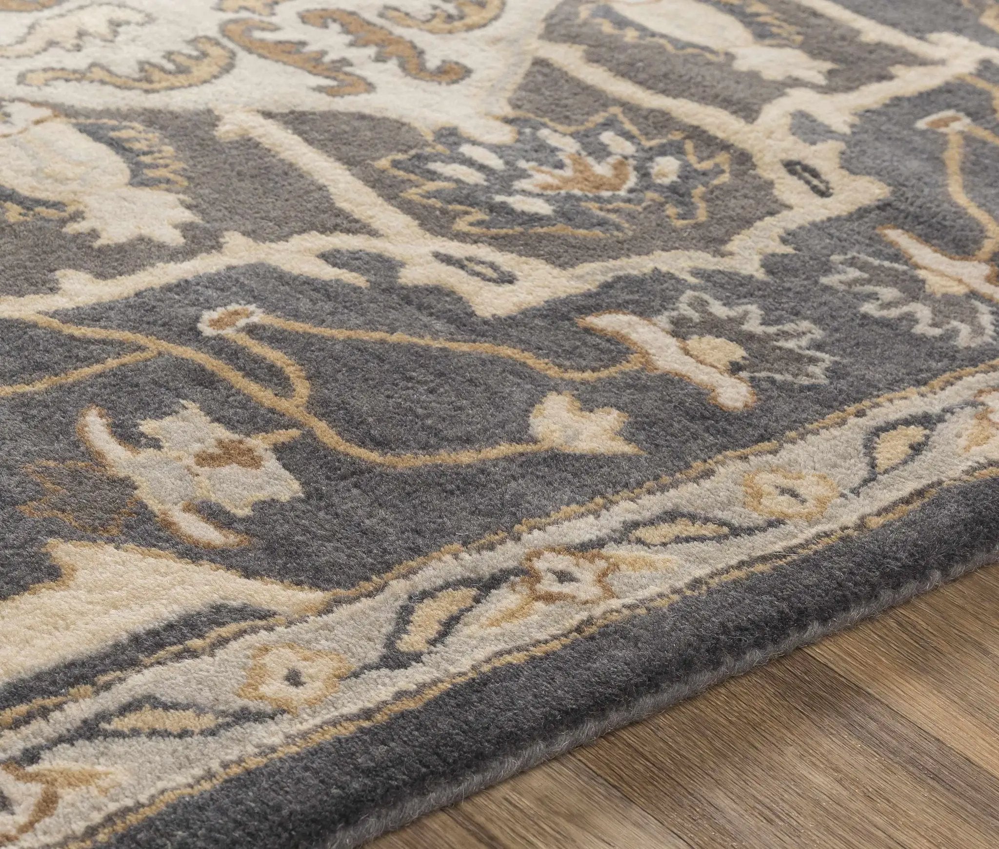 Broomfield Hand Tufted Charcoal 12823 Area Rug - Clearance by Boutique Rugs