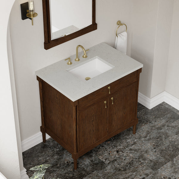 James Martin Kinnsden 36" Single Bathroom Vanity, Sable Oak