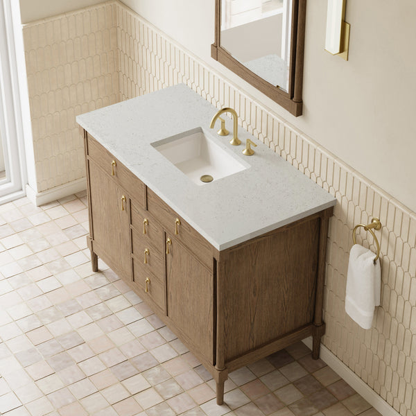 James Martin Kinnsden 48" Single Bathroom Vanity, Weathered Oak