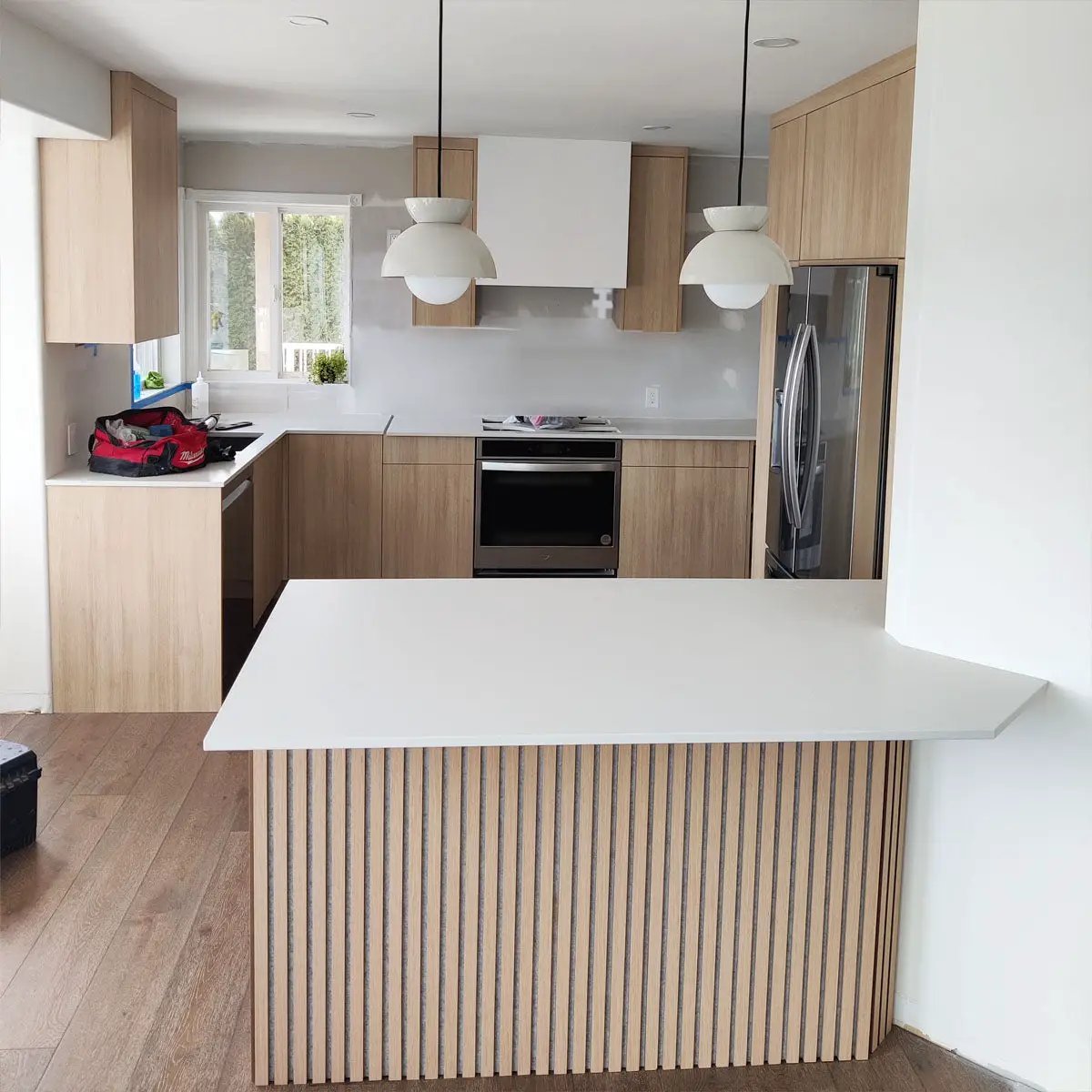 White Oak (Grey Felt) Willow Panel by andor willow