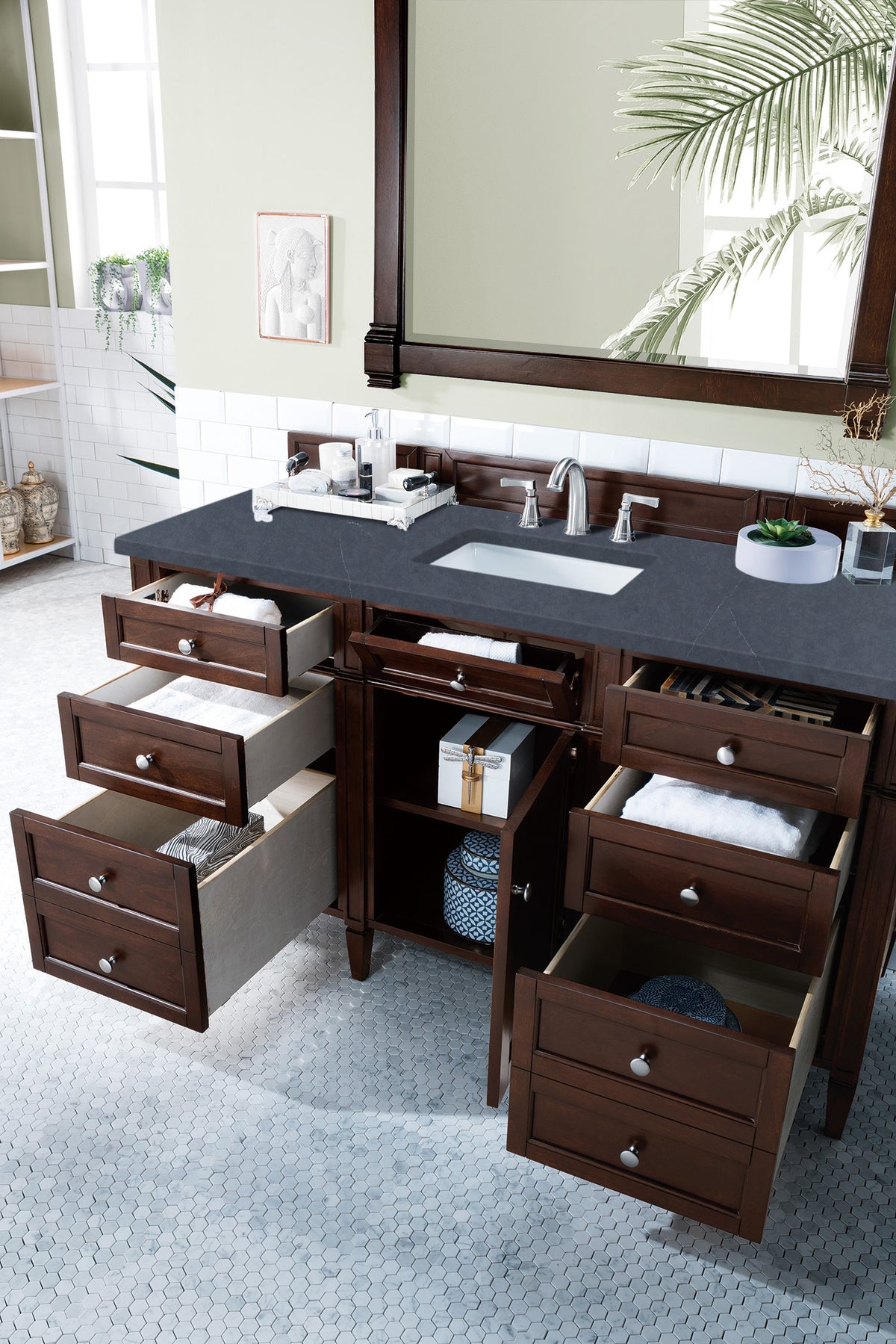 James Martin Brittany 60" Single Bathroom Vanity, Burnished Mahogany, view 29