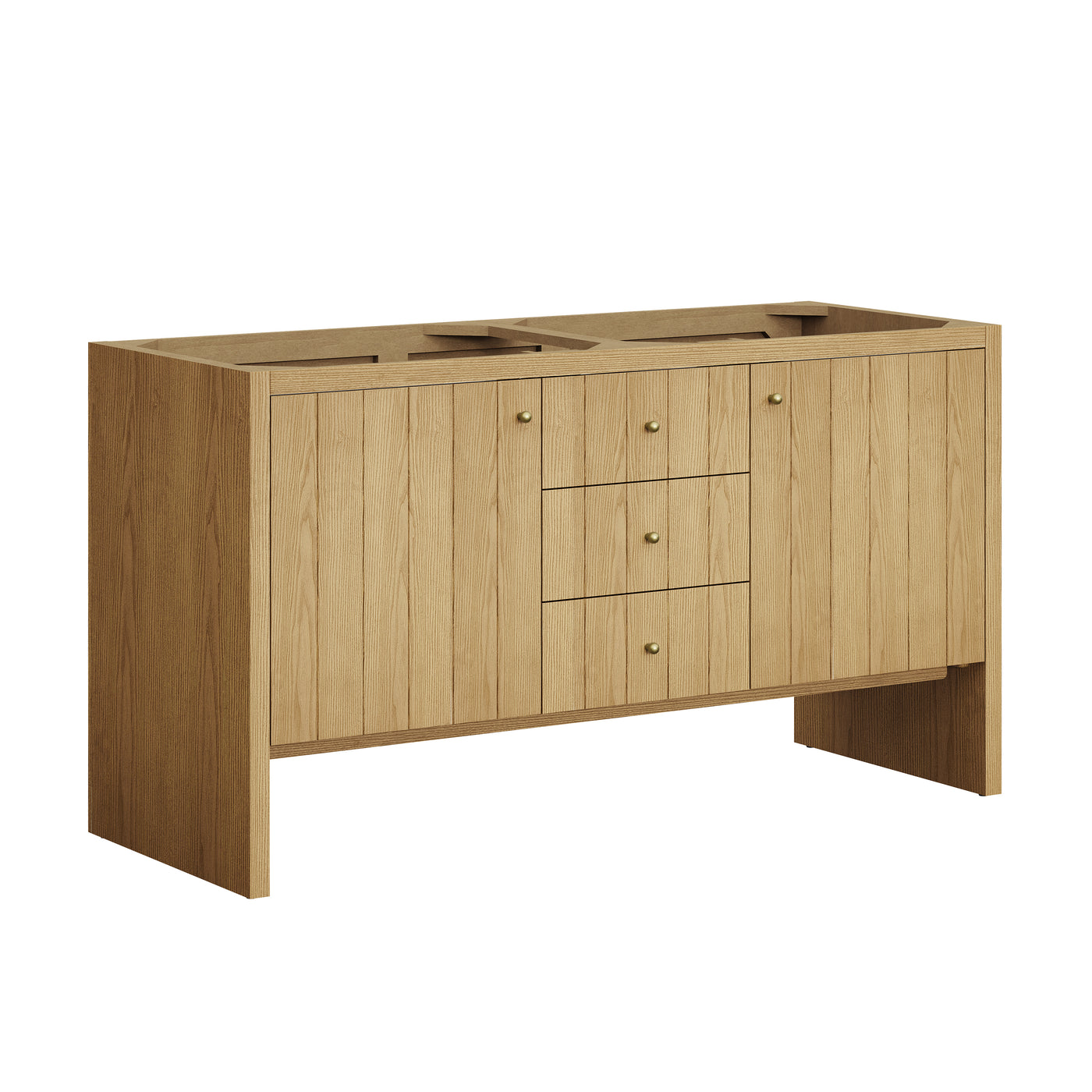 James Martin Hudson 60" Double Bathroom Vanity, Light Natural Oak by James Martin
