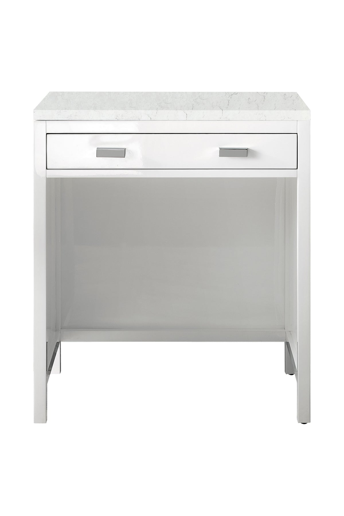 James Martin Addison 30" Countertop Unit, Glossy White with Eternal Jasmine Pearl countertop