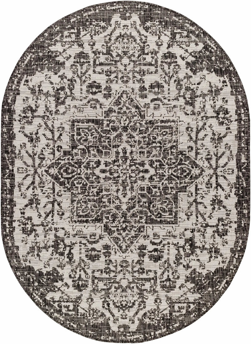 Charcoal Kilmacolm Indoor & Outdoor Area Rug - Clearance by Boutique Rugs
