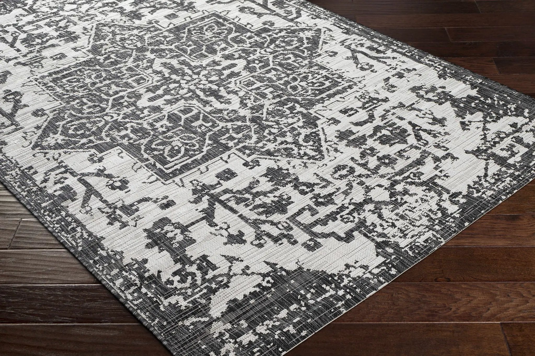 Charcoal Kilmacolm Indoor & Outdoor Area Rug - Clearance by Boutique Rugs