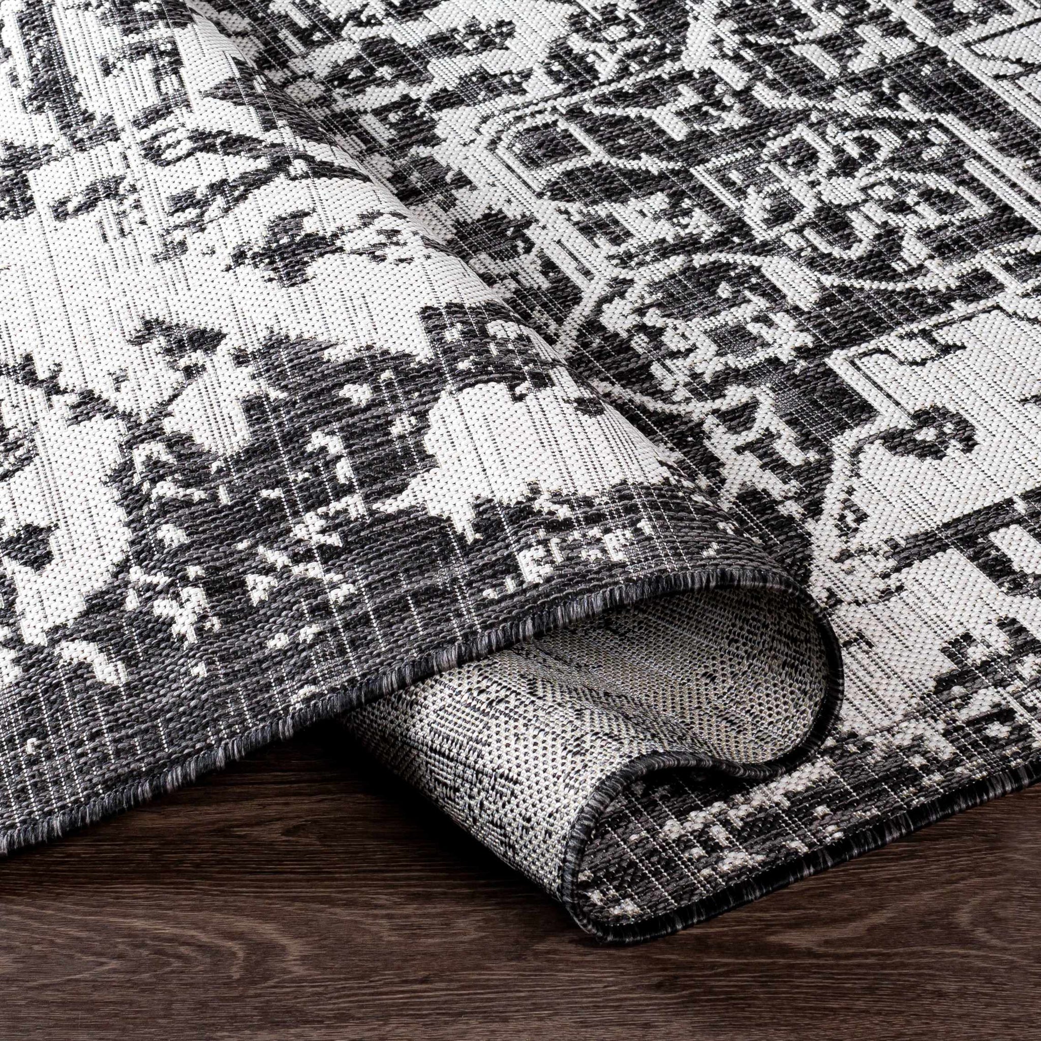 Charcoal Kilmacolm Indoor & Outdoor Area Rug - Clearance by Boutique Rugs