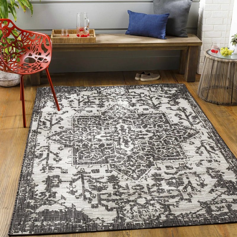 Charcoal Kilmacolm Indoor & Outdoor Area Rug - Clearance by Boutique Rugs