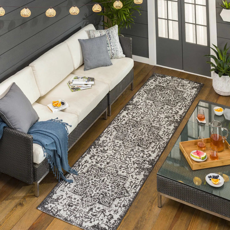 Charcoal Kilmacolm Indoor & Outdoor Area Rug - Clearance by Boutique Rugs