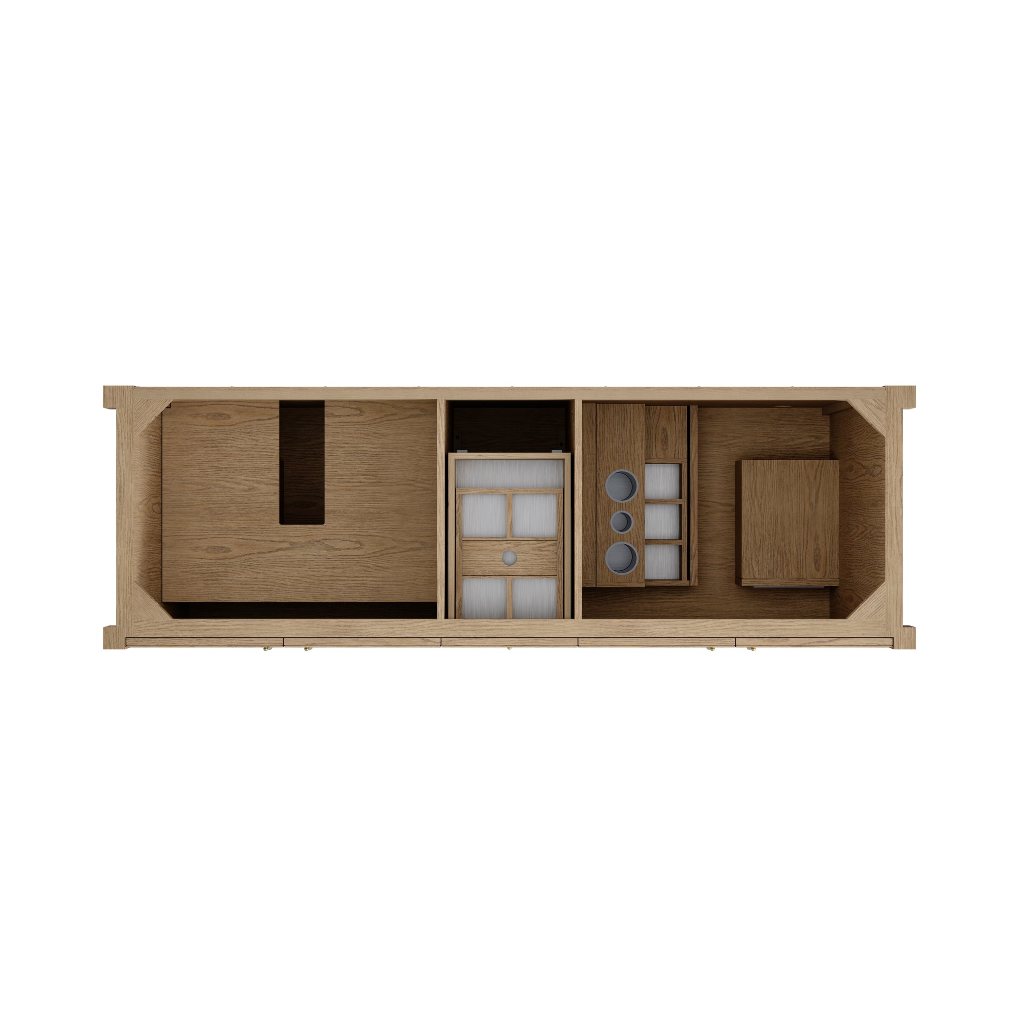 James Martin Kinnsden 72" Double Bathroom Vanity, Weathered Oak by James Martin