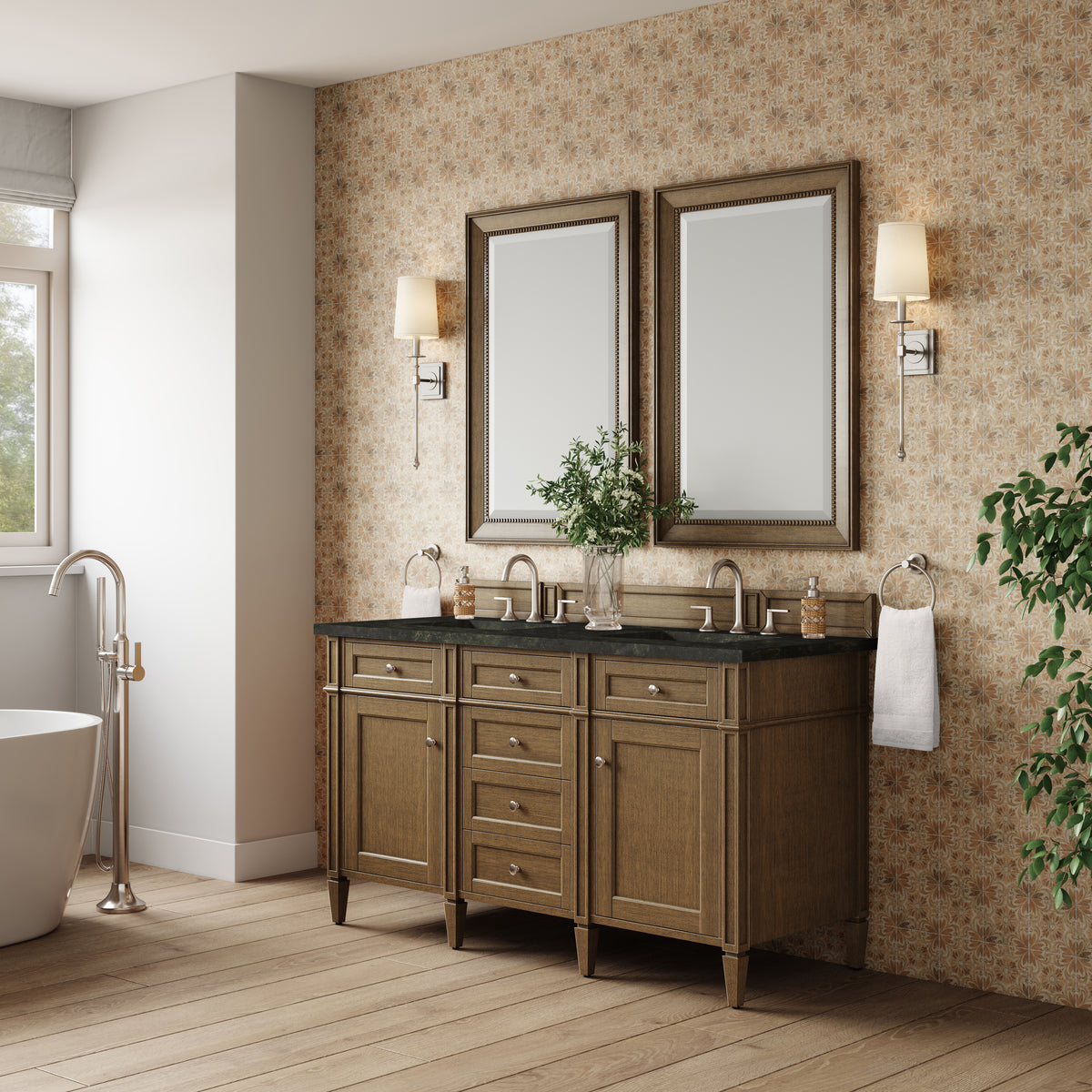 James Martin Brittany 60" Double Bathroom Vanity, Saddle Brown, view 32