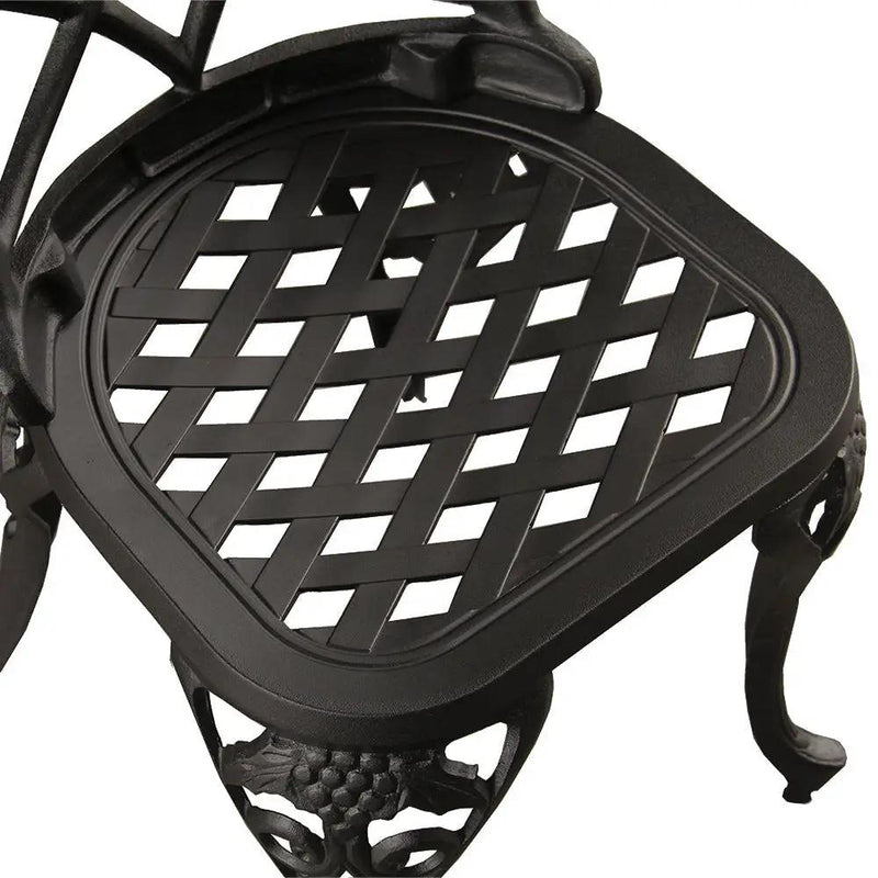 Black Grape Vineyard Outdoor Patio Garden Aluminum 3 Piece Bistro Set by Sharicks