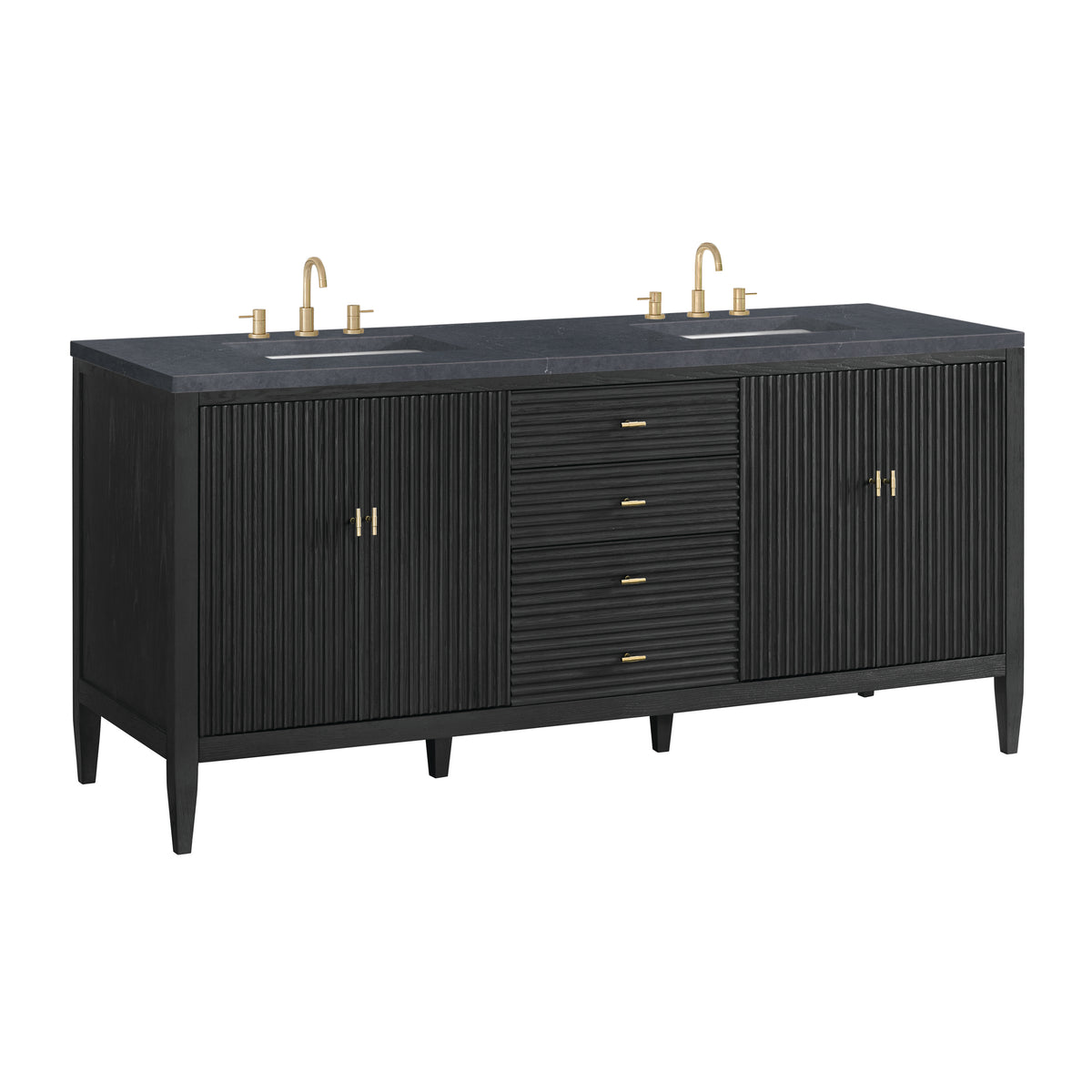 James Martin Myrrin 72" Double Bathroom Vanity, Carbon Oak, view 40