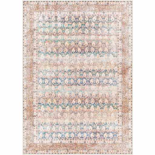 Rust Maligaya Distressed Washable Area Rug by Hauteloom