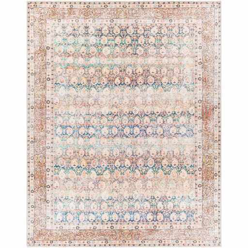Rust Maligaya Distressed Washable Area Rug by Hauteloom