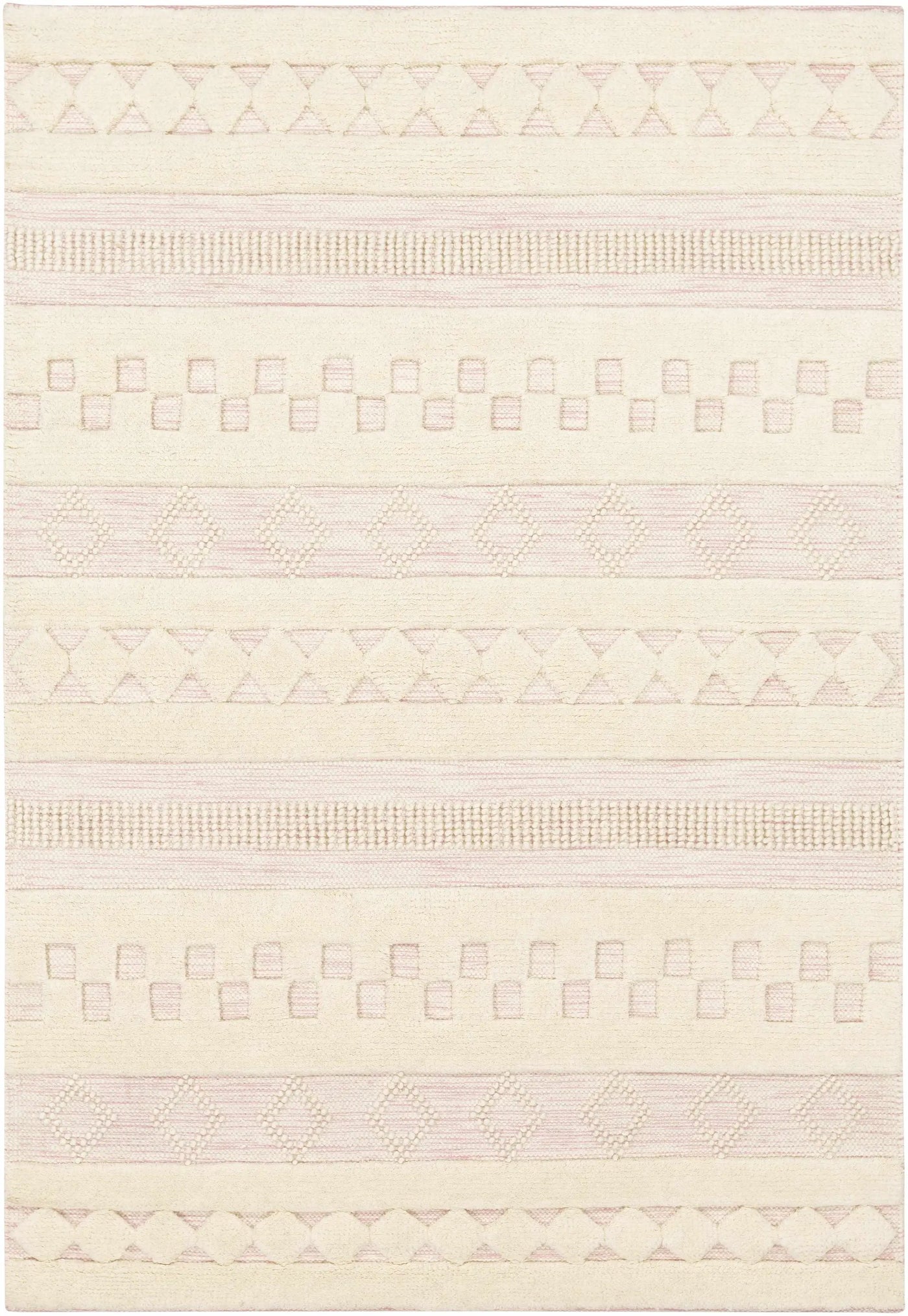 Knapp Pink Wool Rug - Clearance by Boutique Rugs