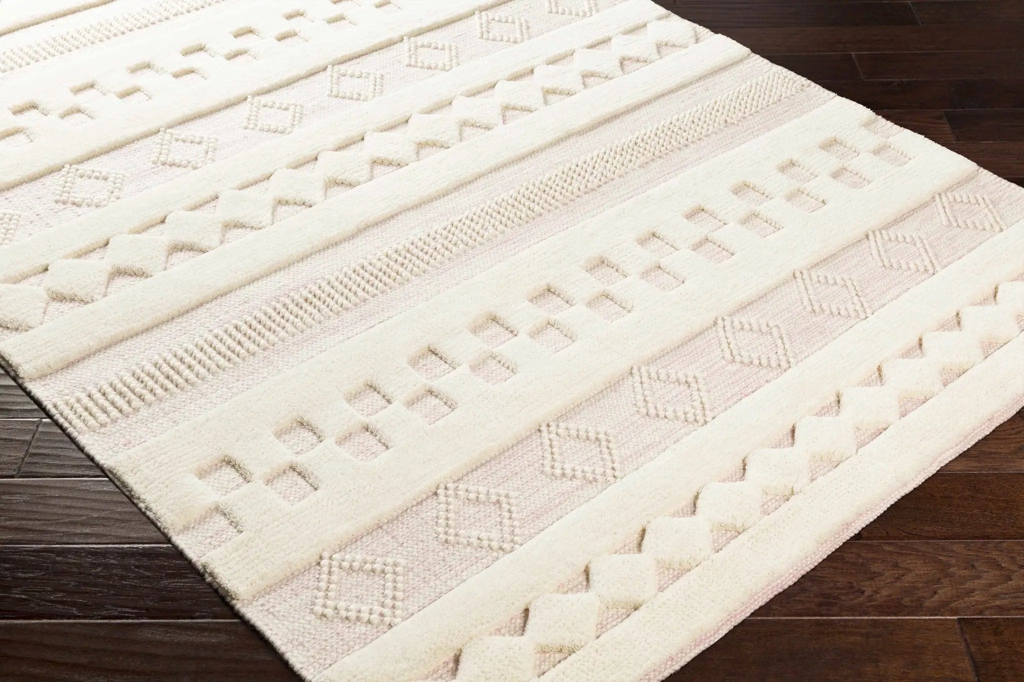 Knapp Pink Wool Rug - Clearance by Boutique Rugs