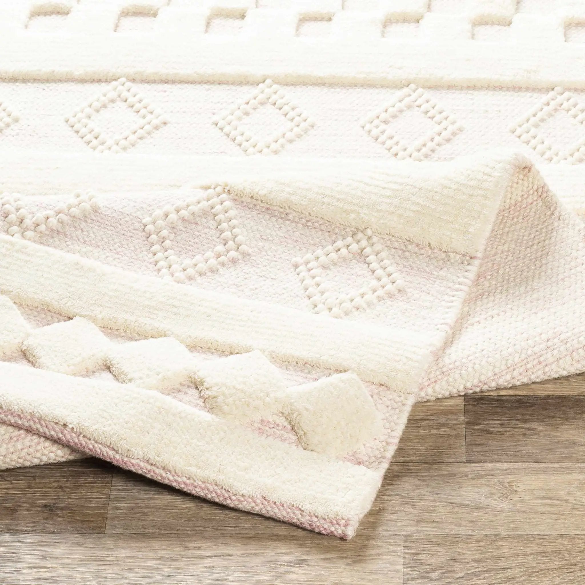 Knapp Pink Wool Rug - Clearance by Boutique Rugs