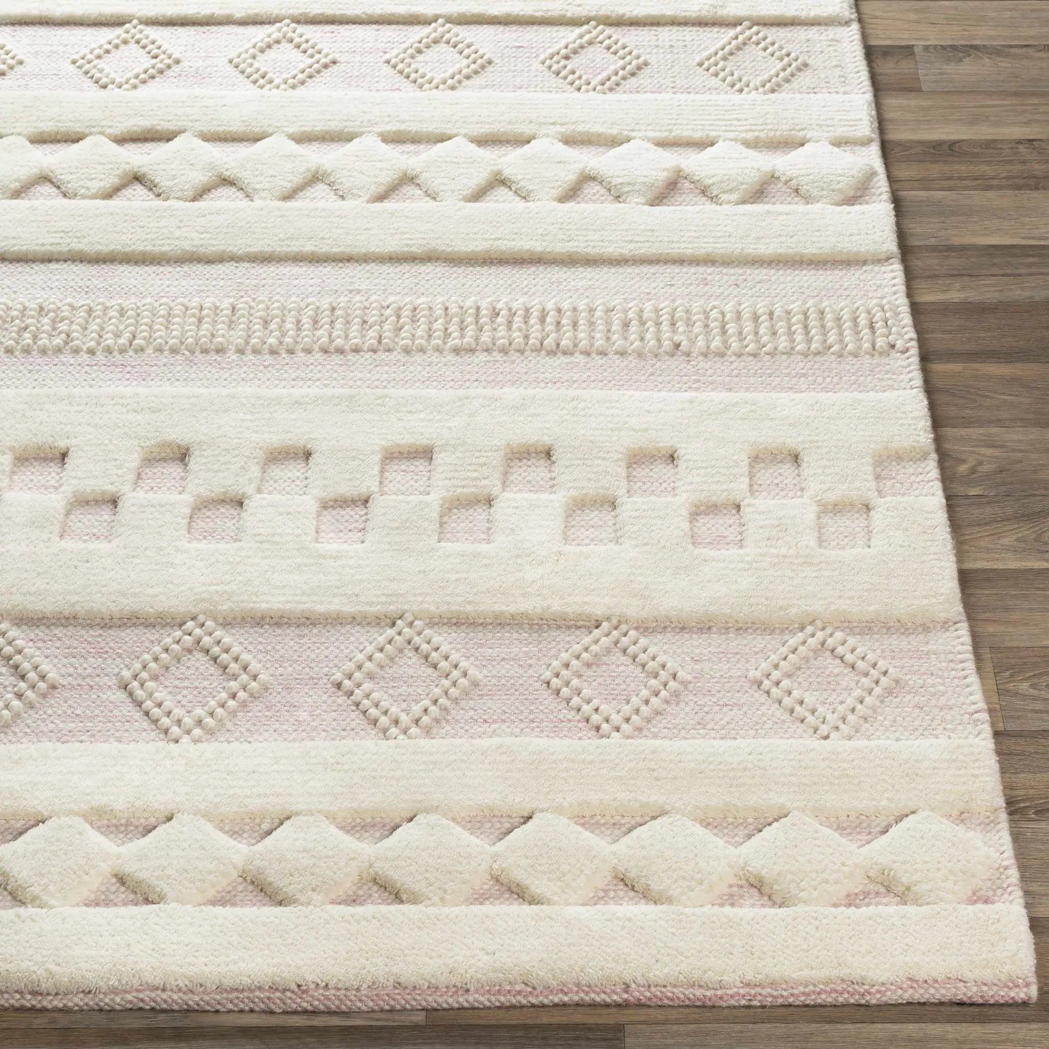 Knapp Pink Wool Rug - Clearance by Boutique Rugs