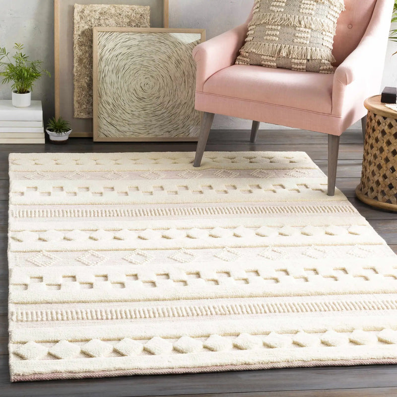 Knapp Pink Wool Rug - Clearance by Boutique Rugs