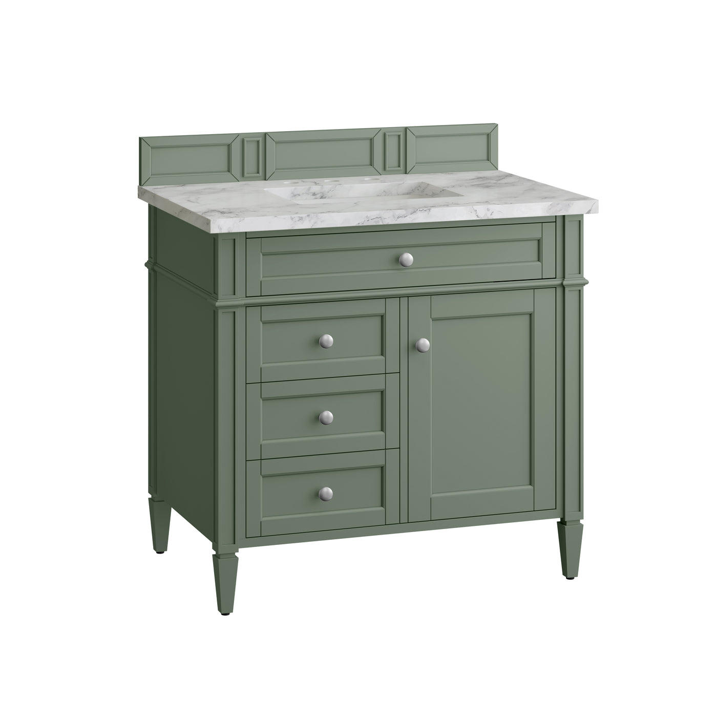 James Martin Brittany 36" Single Bathroom Vanity, Smokey Celadon by James Martin
