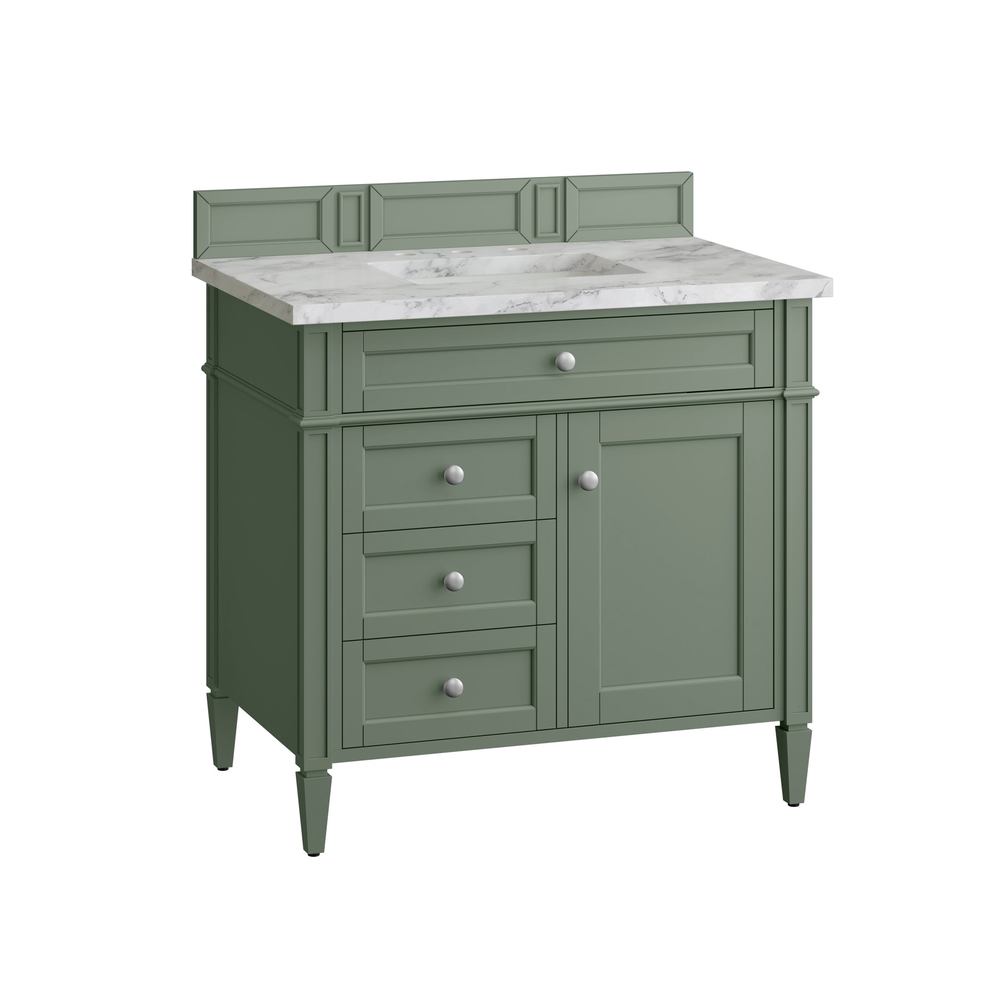 James Martin Brittany 36" Single Bathroom Vanity, Smokey Celadon by James Martin