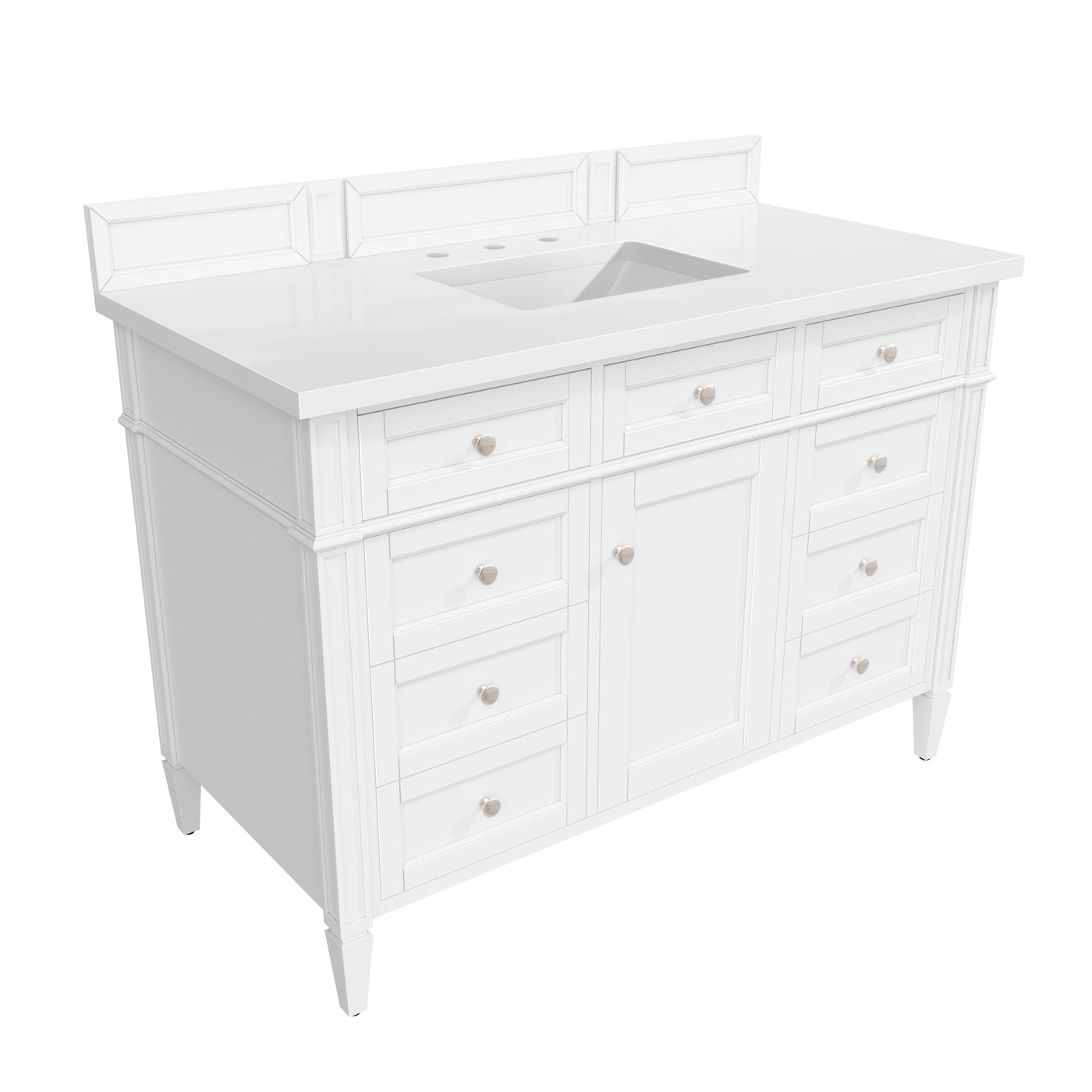 James Martin Brittany 48" Single Bathroom Vanity, Bright White by James Martin