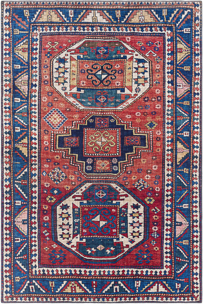 Kodiak Red&Blue Oriental Area Rug by Boutique Rugs