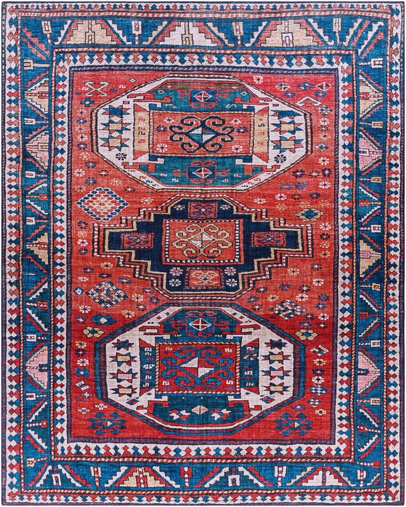 Kodiak Red&Blue Oriental Area Rug by Boutique Rugs