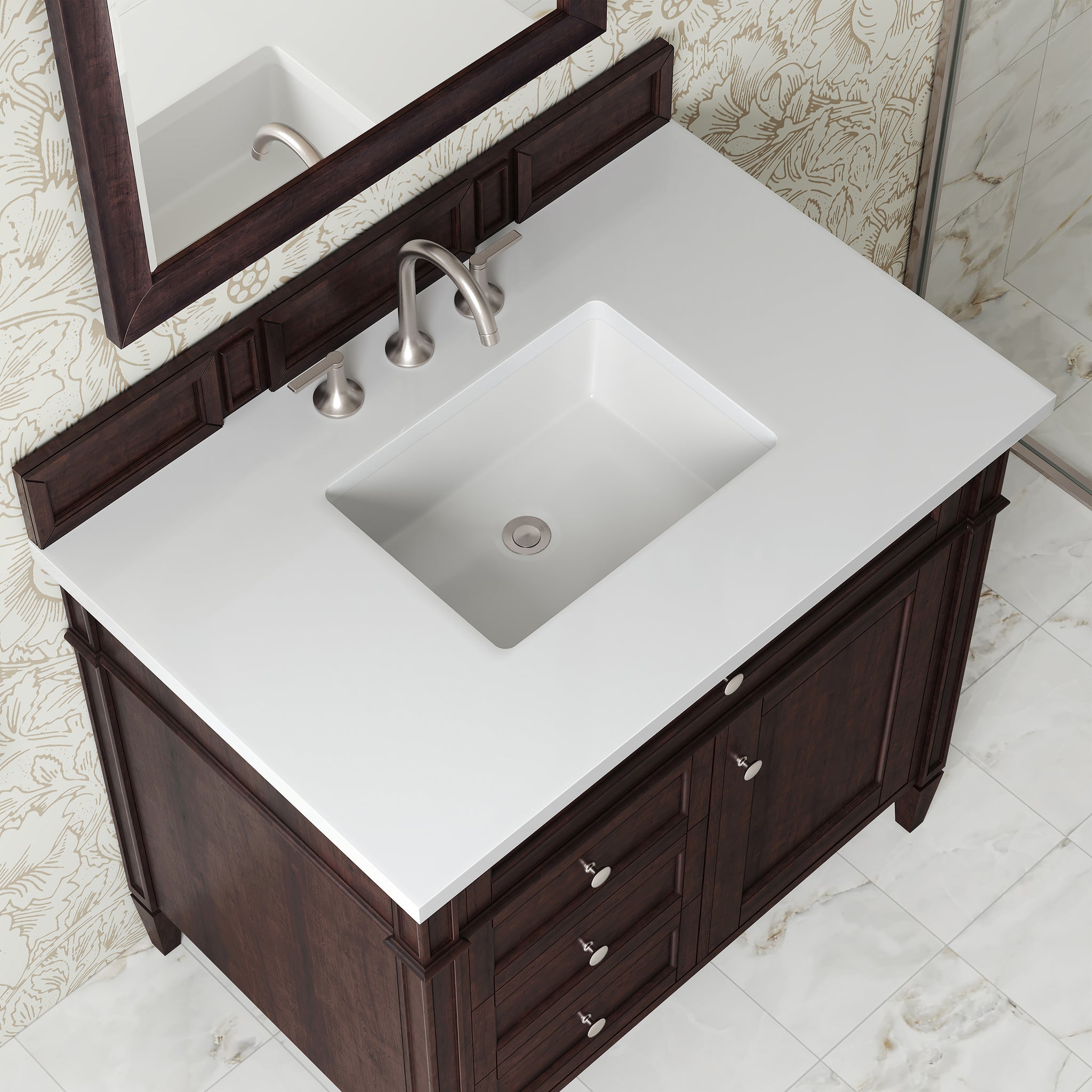 James Martin Brittany 36" Single Bathroom Vanity, Burnished Mahogany, view 25