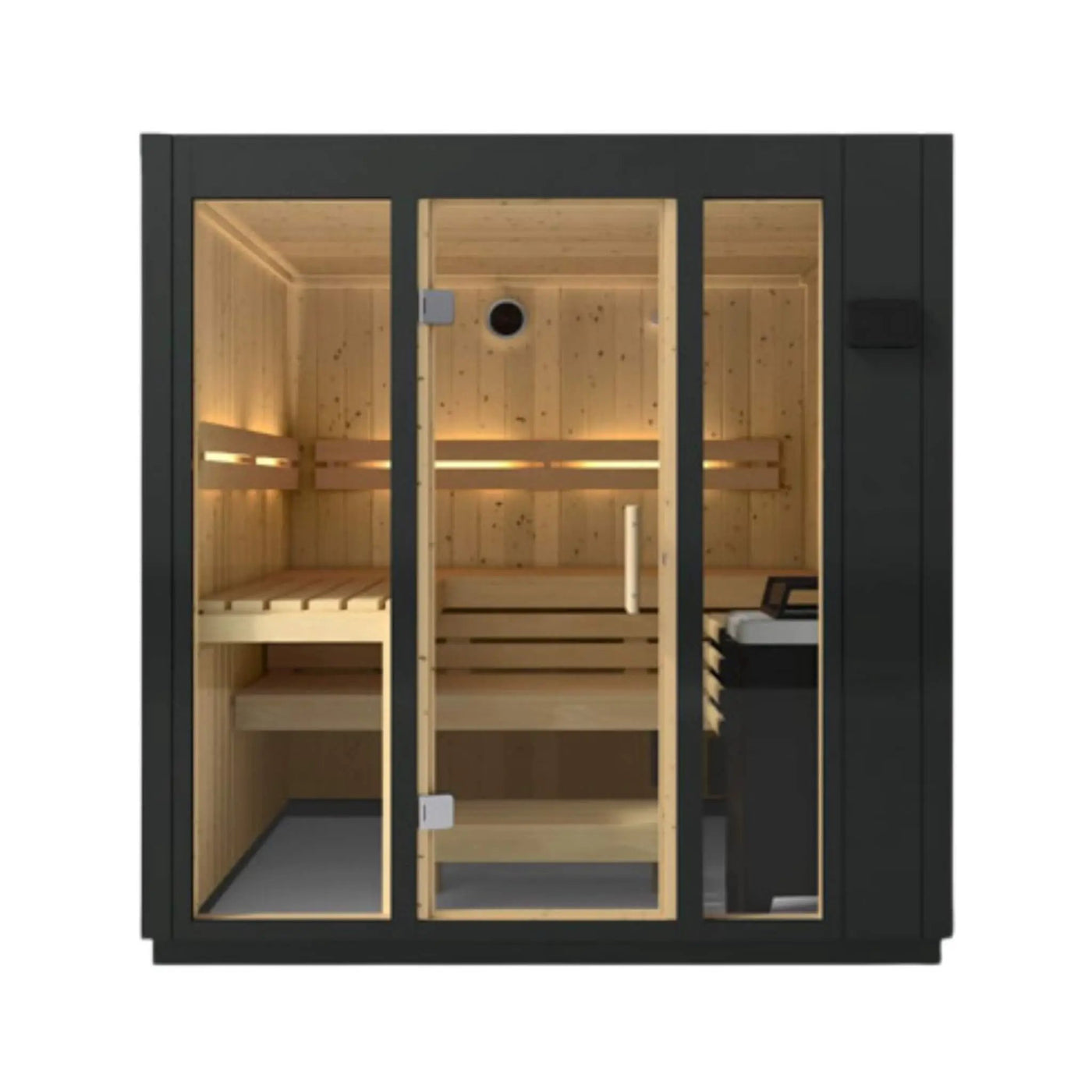 Kohler C1 Indoor Graphite Gray Freestanding Alcove Design Sauna Kit (SAK93182) by SAKSBY WHOLESALE