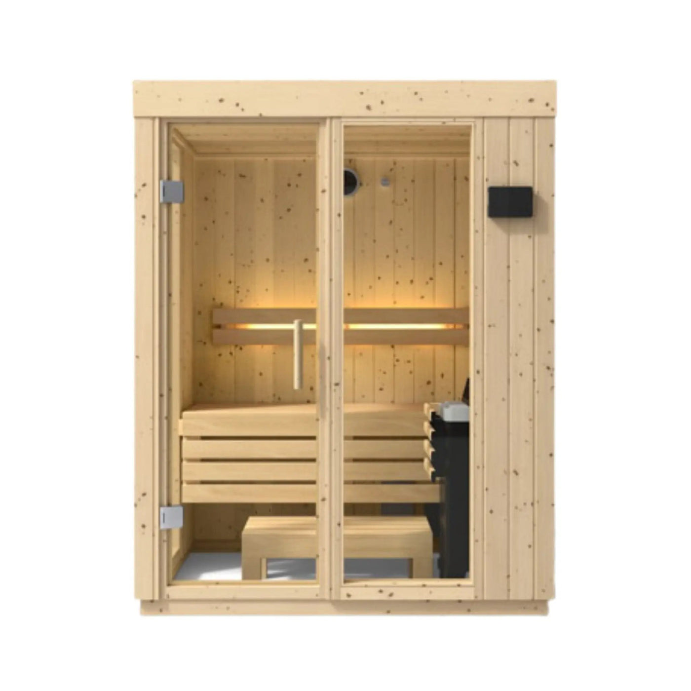 Kohler C1 Luxury Indoor Scandinavian Spruce Home Sauna Kit (SAK60418) by SAKSBY WHOLESALE