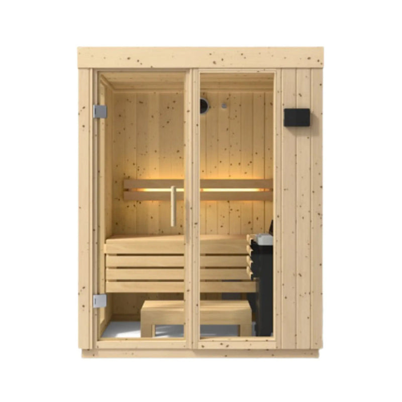 Kohler C1 Luxury Indoor Scandinavian Spruce Home Sauna Kit (SAK60418) by SAKSBY WHOLESALE