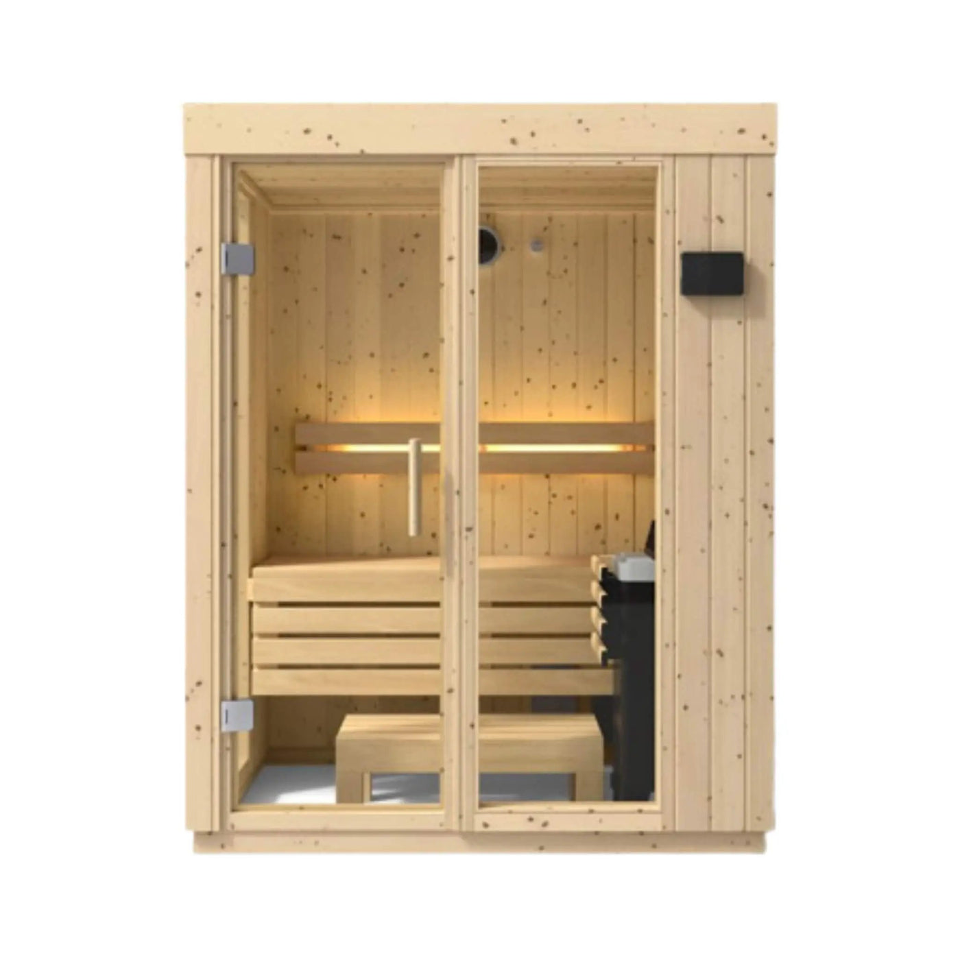 Kohler C1 Luxury Indoor Scandinavian Spruce Home Sauna Kit (SAK60418) by SAKSBY WHOLESALE