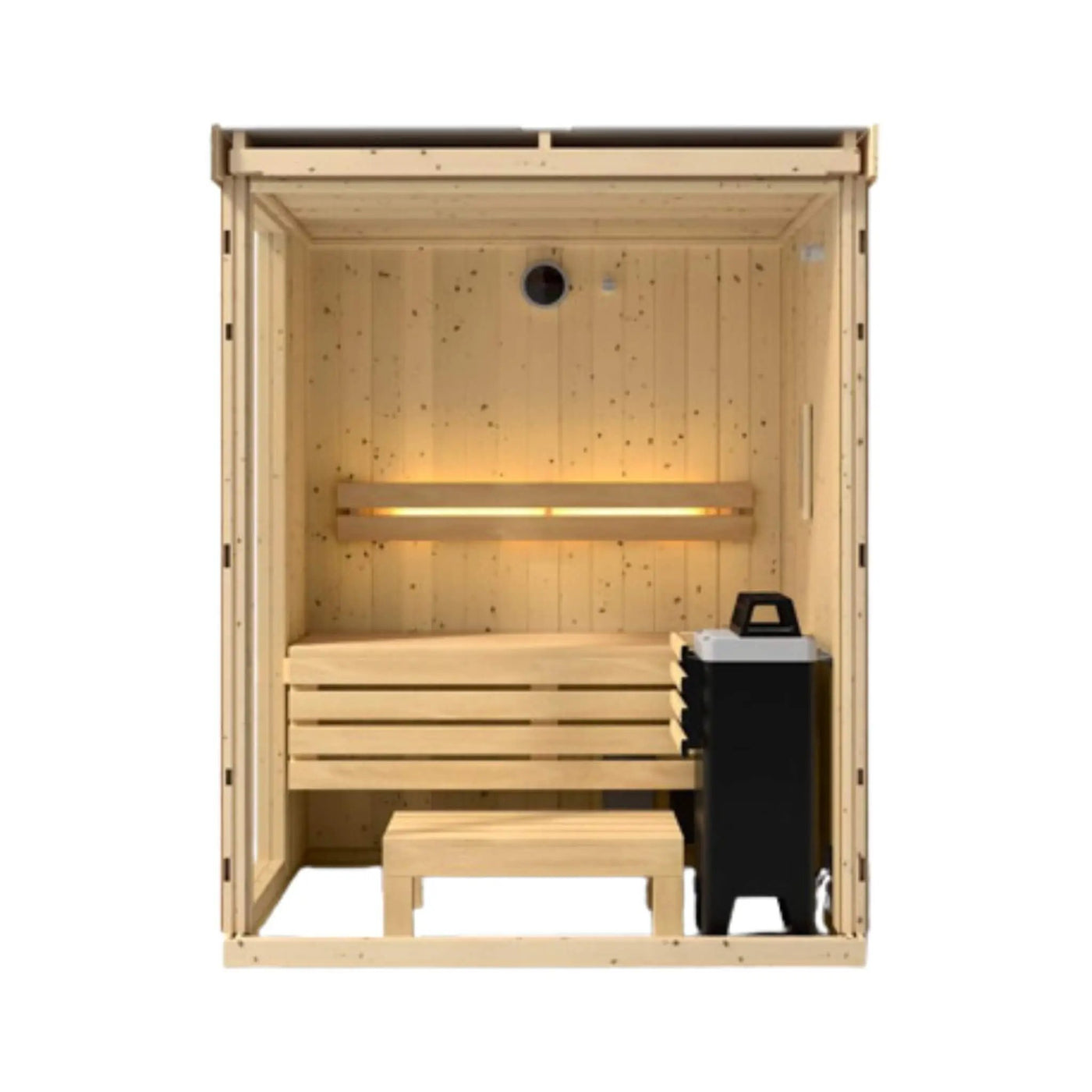 Kohler C1 Luxury Indoor Scandinavian Spruce Home Sauna Kit (SAK60418) by SAKSBY WHOLESALE