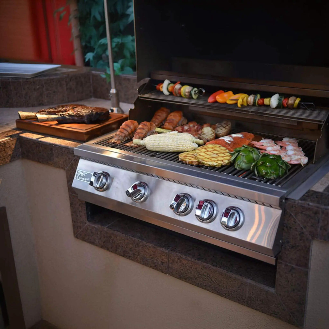 KoKoMo Grills 32-Inch Heavy Duty 60K BTU LP/NG 4 Burner Built-In Stainless Steel Gas Grill (SAK25317) by SAKSBY WHOLESALE