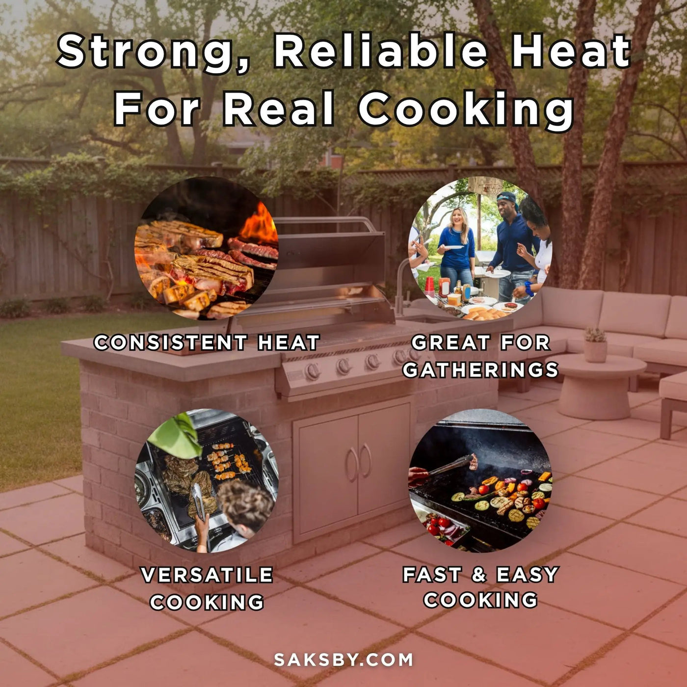 KoKoMo Grills 40-Inch Professional 87K BTU LP NG 5 Burner Built-In Stainless Steel Gas Grill (SAK75364) by SAKSBY WHOLESALE