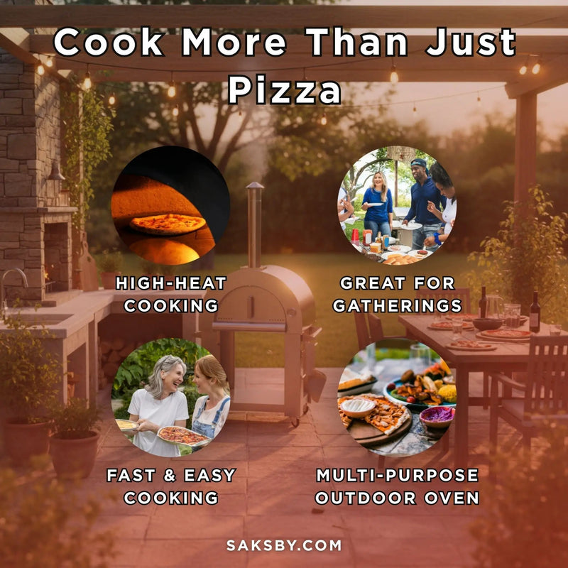 KoKoMo Grills Premium 32-Inch Stainless Steel Wood Fired Pizza Oven [KO-PIZZAOVEN] (SAK92618) by SAKSBY WHOLESALE
