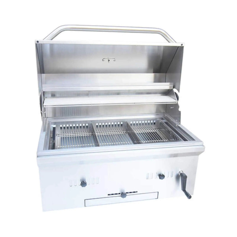 KoKoMo Grills Premium Built-In Charcoal Grill With 304 Stainless Steel And Adjustable Heat Tray, 32" (SAK32504) by SAKSBY WHOLESALE