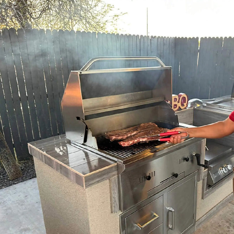 KoKoMo Grills Premium Built-In Charcoal Grill With 304 Stainless Steel And Adjustable Heat Tray, 32" (SAK32504) by SAKSBY WHOLESALE