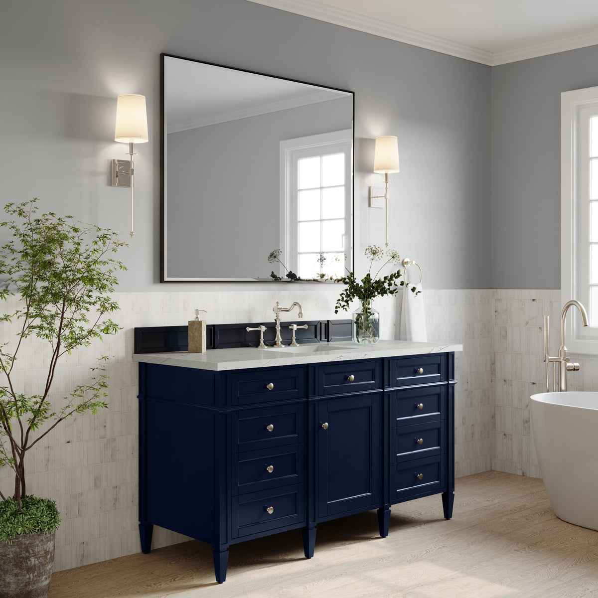 James Martin Brittany 60" Single Bathroom Vanity, Victory Blue, view 26