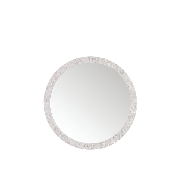James Martin Callie 30" Mirror, White Mother of Pearl