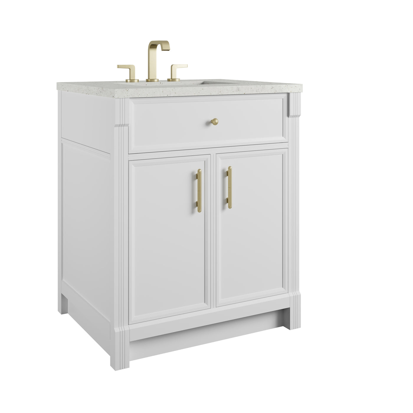 James Martin Bellshire 30" Single Bathroom Vanity, Bright White by James Martin