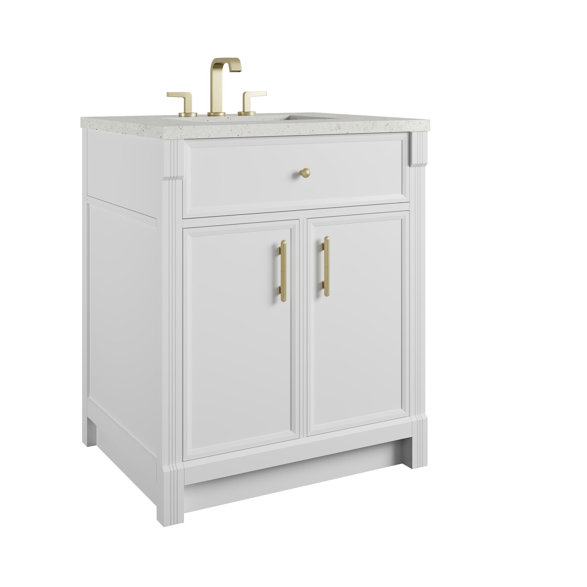 James Martin Bellshire 30" Single Bathroom Vanity, Bright White by James Martin