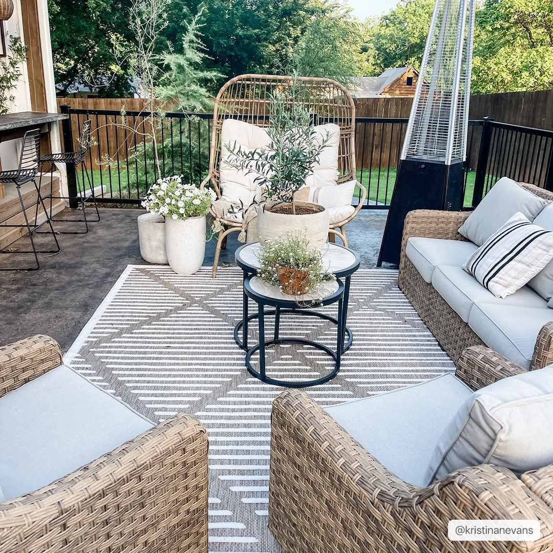 Anah Cream Outdoor Rug by Boutique Rugs